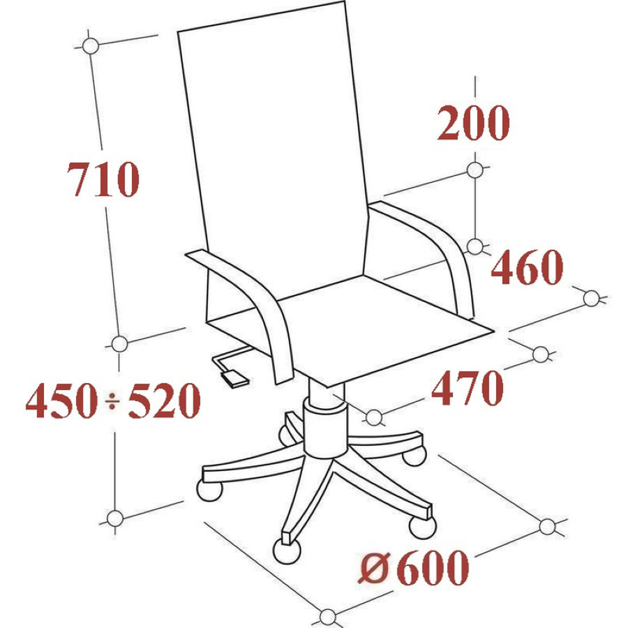 Кресло для руководителя Easy Chair 590 TC черное (ткань, металл) 