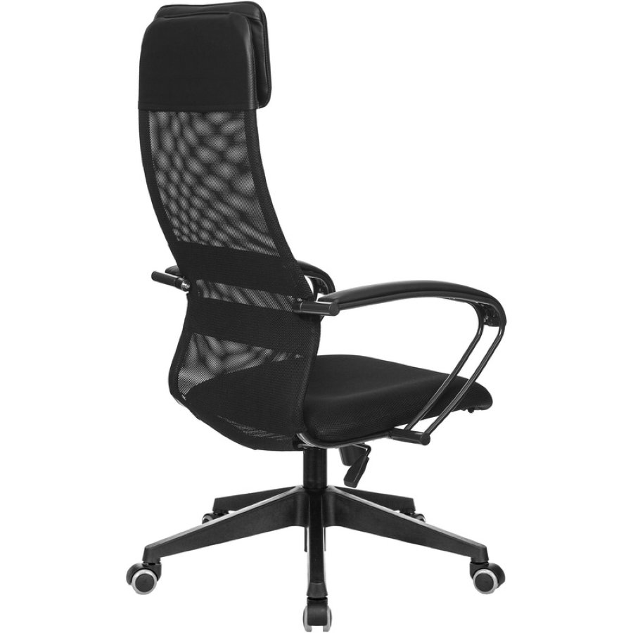 Кресло для руководителя Easy Chair 655 TTW черное (искусственная кожа/сетка/ткань, пластик) 
