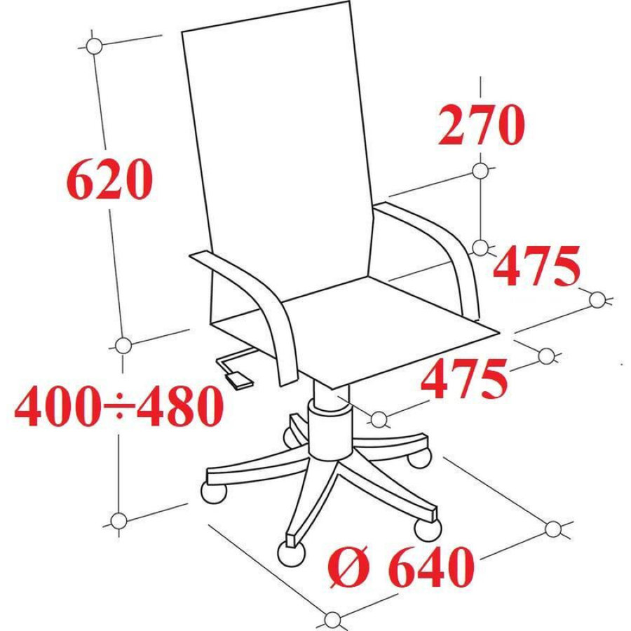 Кресло для руководителя Easy Chair 711 TPU черное (искусственная кожа, металл) 