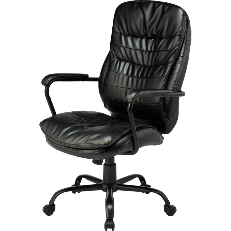 Кресло для руководителя EChair 559 TPU черное (искусственная кожа/металл) 
