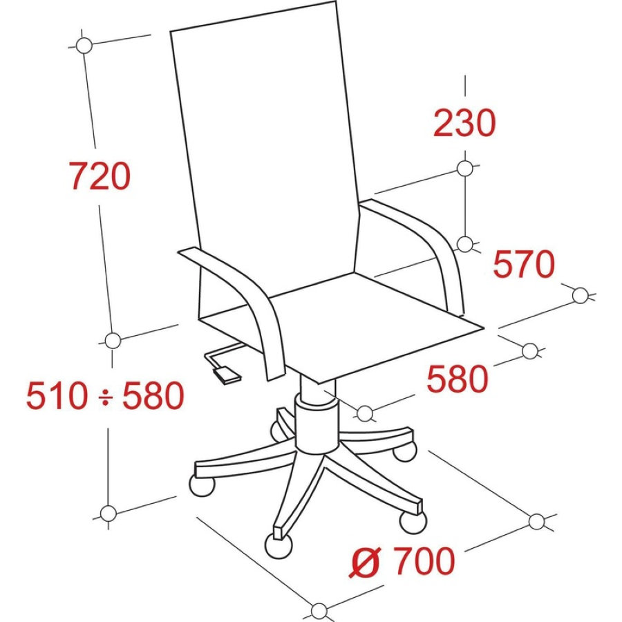 Кресло для руководителя EChair 559 TPU черное (искусственная кожа/металл) 