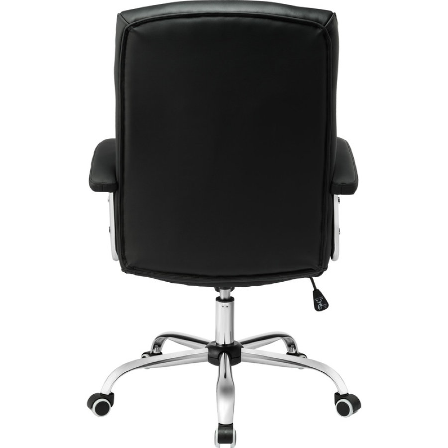 Кресло для руководителя EChair-550 TR черное (рециклированная кожа с компаньоном/металл) 
