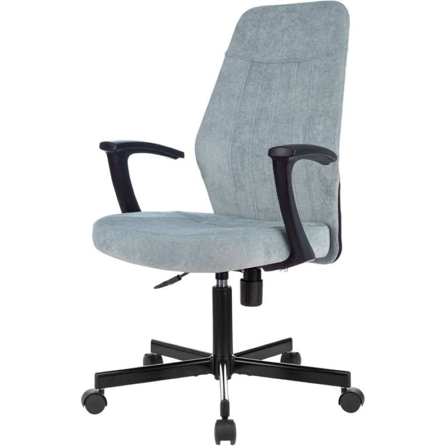 Кресло офисное Easy Chair 224 PPU серо-голубое (ткань, металл) 
