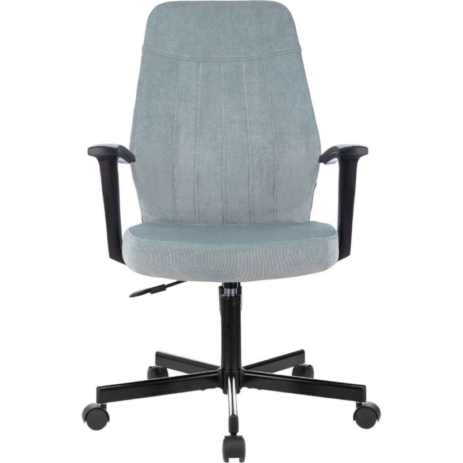 Кресло офисное Easy Chair 224 PPU серо-голубое (ткань, металл) 