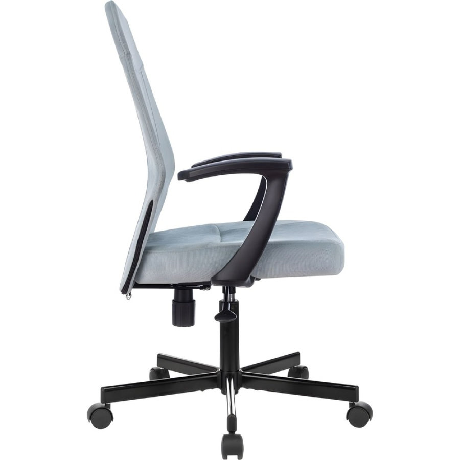 Кресло офисное Easy Chair 224 PPU серо-голубое (ткань, металл) 