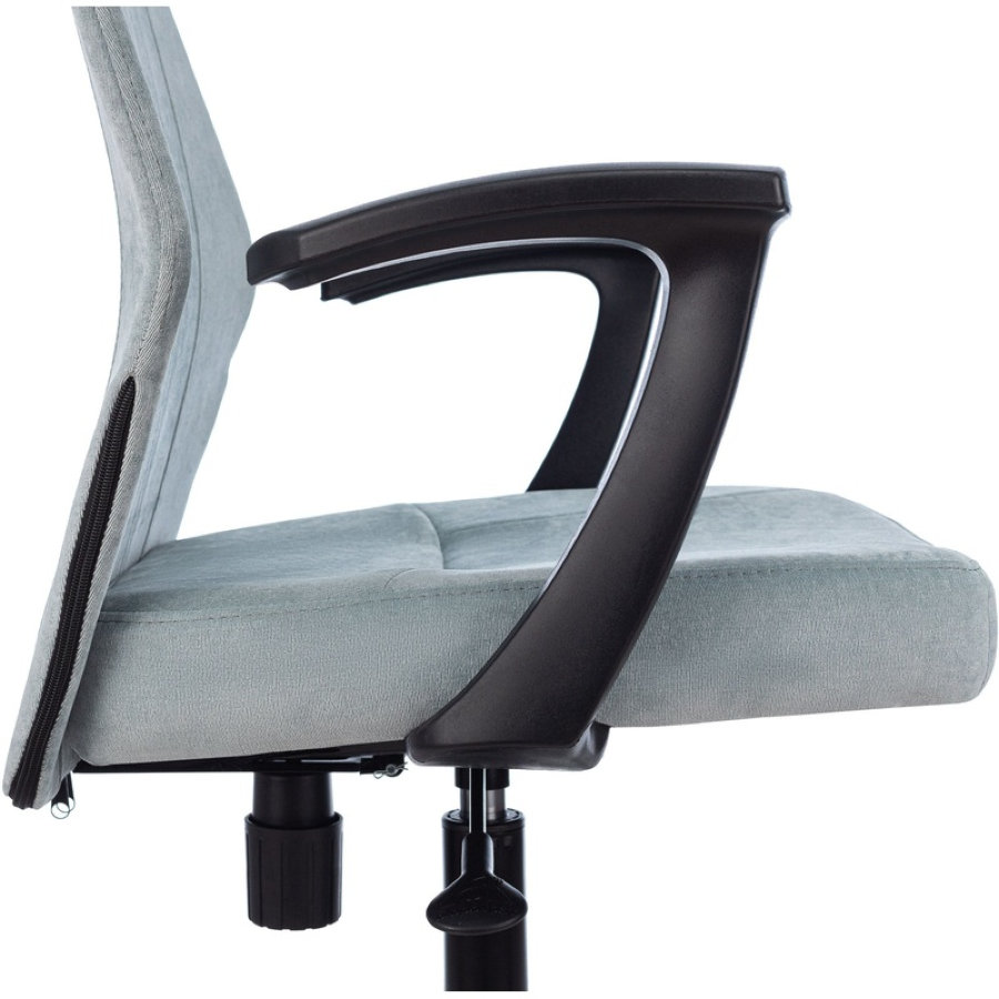 Кресло офисное Easy Chair 224 PPU серо-голубое (ткань, металл) 