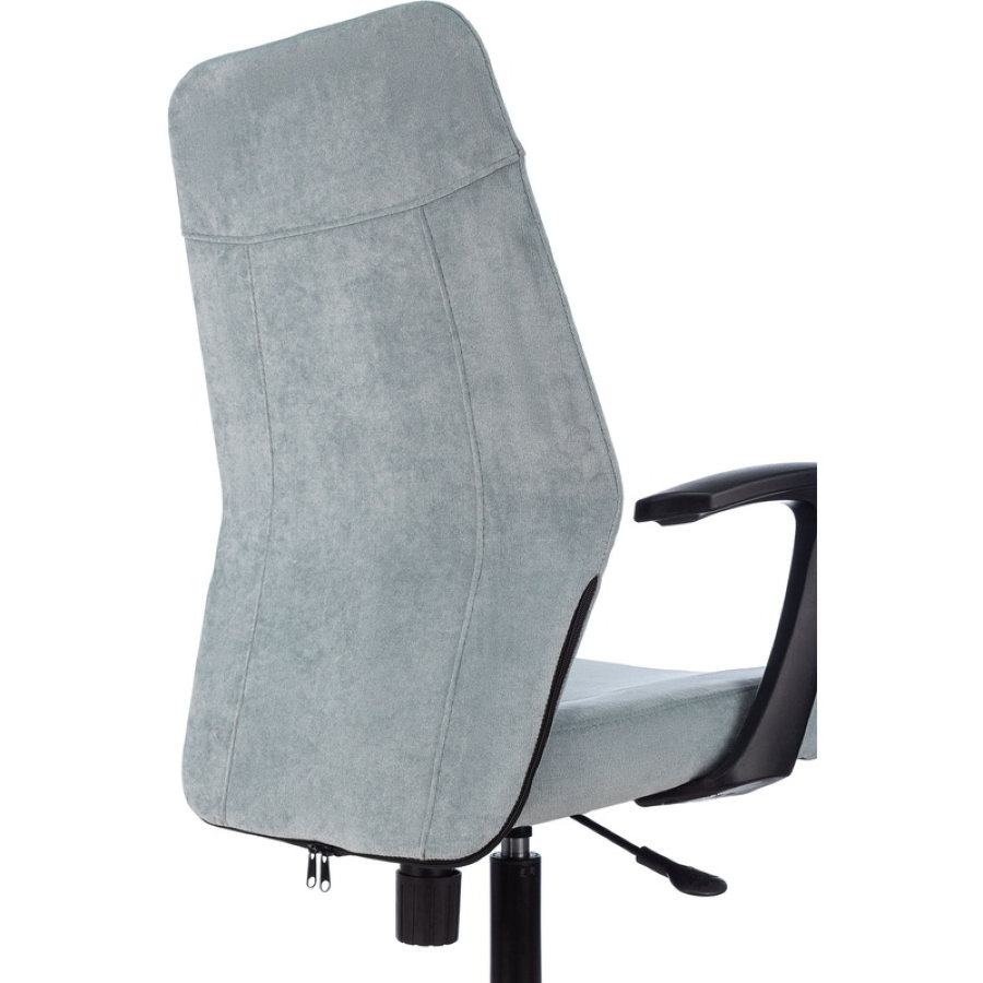 Кресло офисное Easy Chair 224 PPU серо-голубое (ткань, металл) 