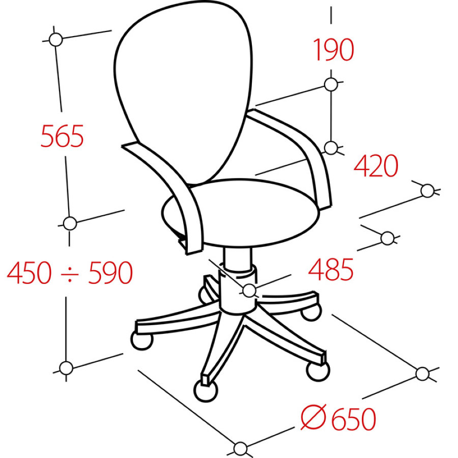 Кресло офисное Easy Chair 225 PTW черное/серое (искусственная кожа/сетка/метал) 