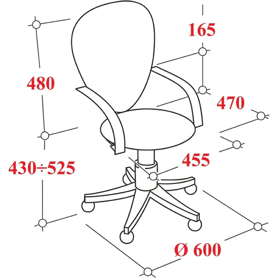Кресло офисное Easy Chair 304 черное (ткань/сетка/пластик) 