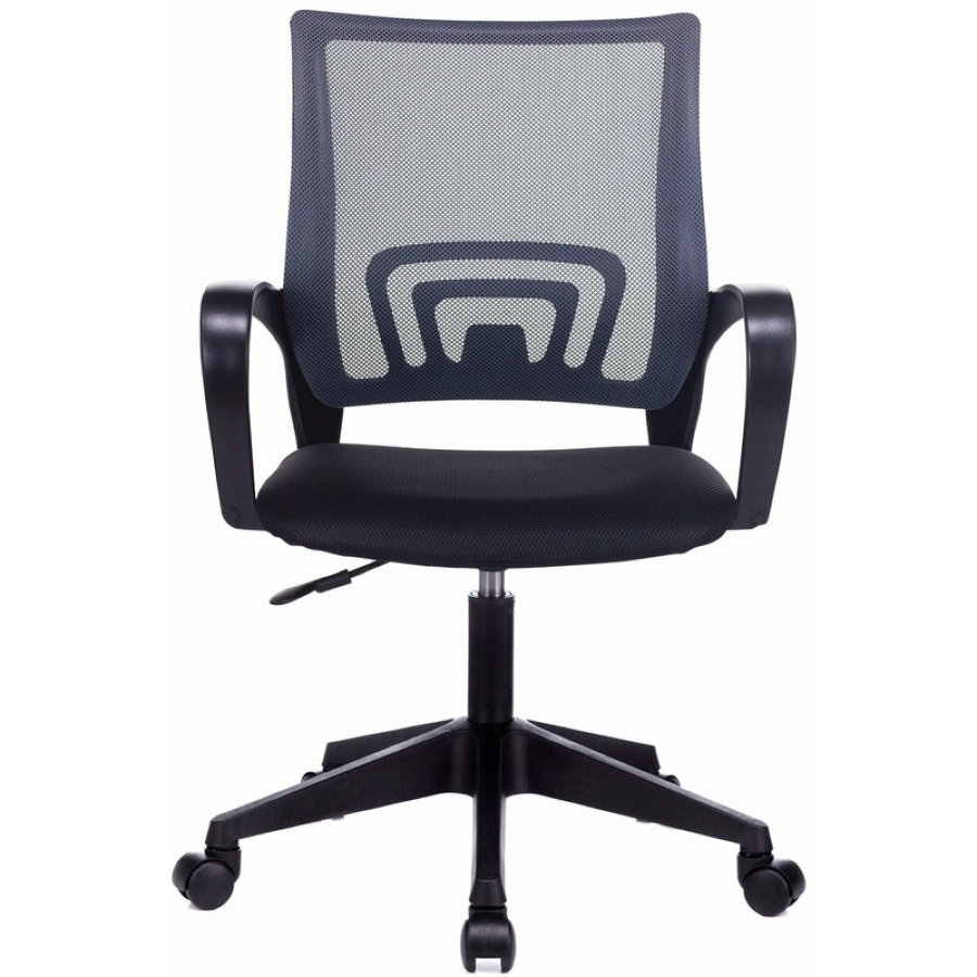 Кресло офисное Easy Chair 396 LT серое/черное (сетка/ткань, пластик) 