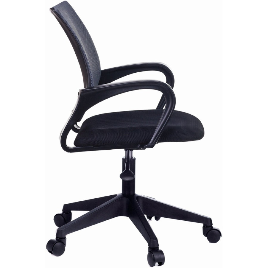 Кресло офисное Easy Chair 396 LT серое/черное (сетка/ткань, пластик) 
