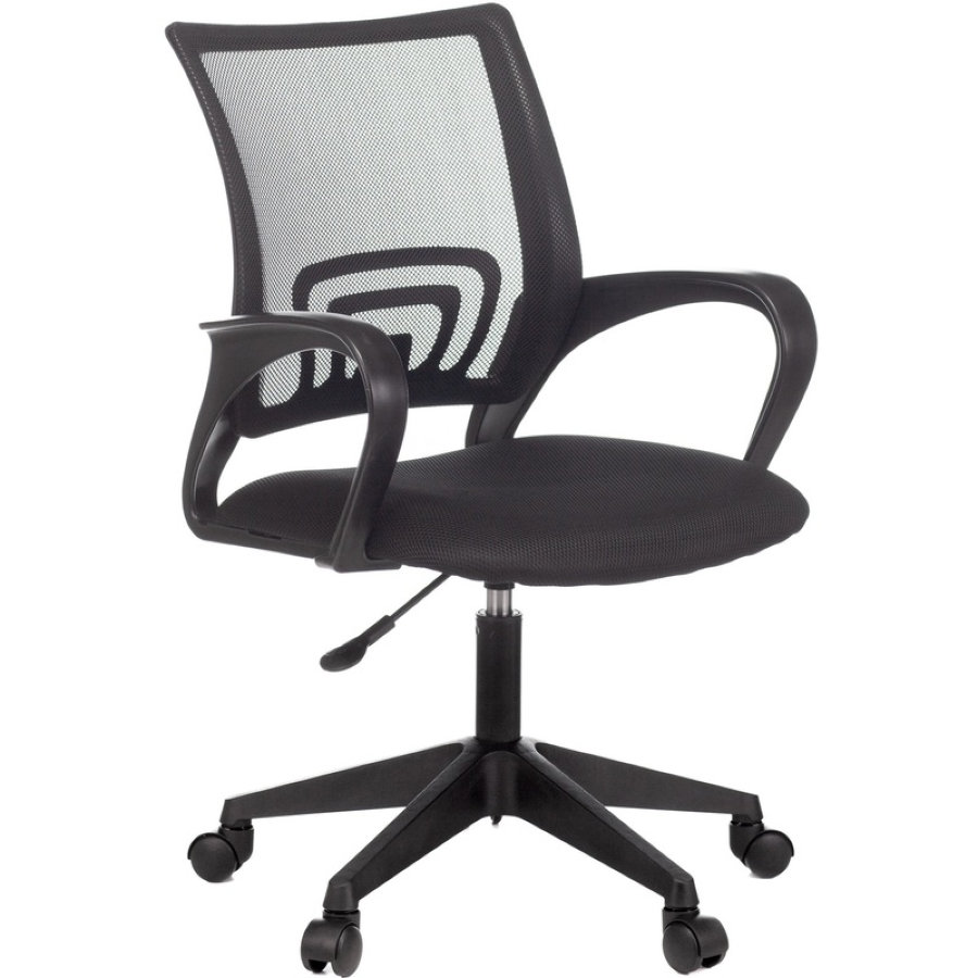 Кресло офисное Easy Chair 396 LT черное (сетка/ткань, пластик) 