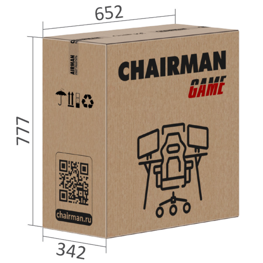 Офисное кресло Chairman game 15 Россия экопремиум черный/желтый