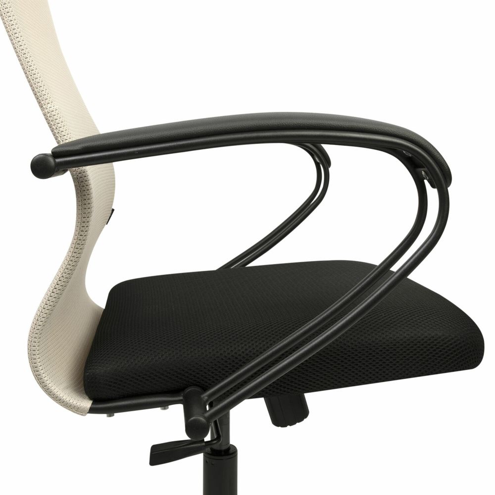 Кресло BRABIX PREMIUM "Ultimate EX-800" пластик, плотная двойная сетка Х2, черное/бежевое