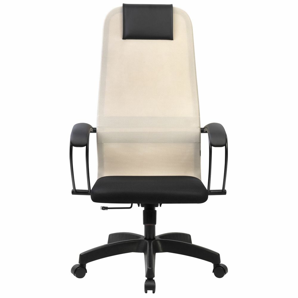 Кресло BRABIX PREMIUM "Ultimate EX-800" пластик, плотная двойная сетка Х2, черное/бежевое