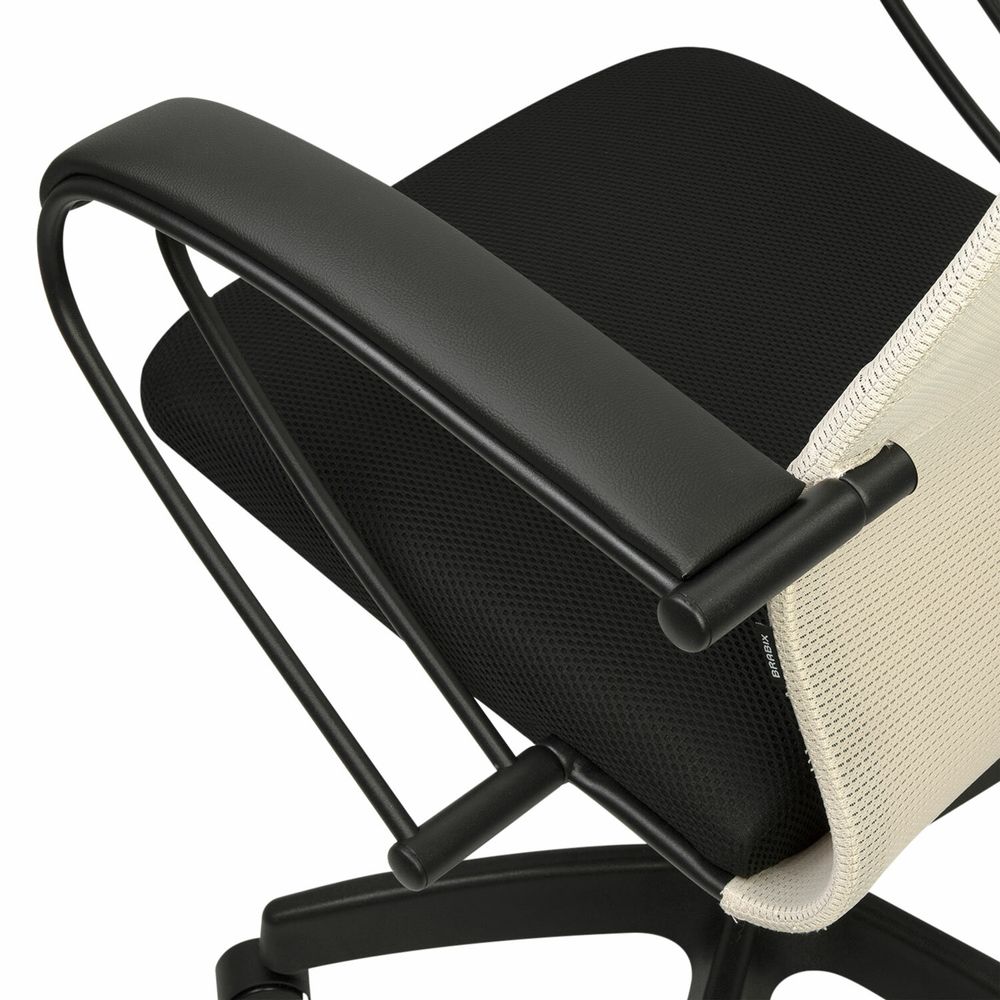 Кресло BRABIX PREMIUM "Ultimate EX-800" пластик, плотная двойная сетка Х2, черное/бежевое