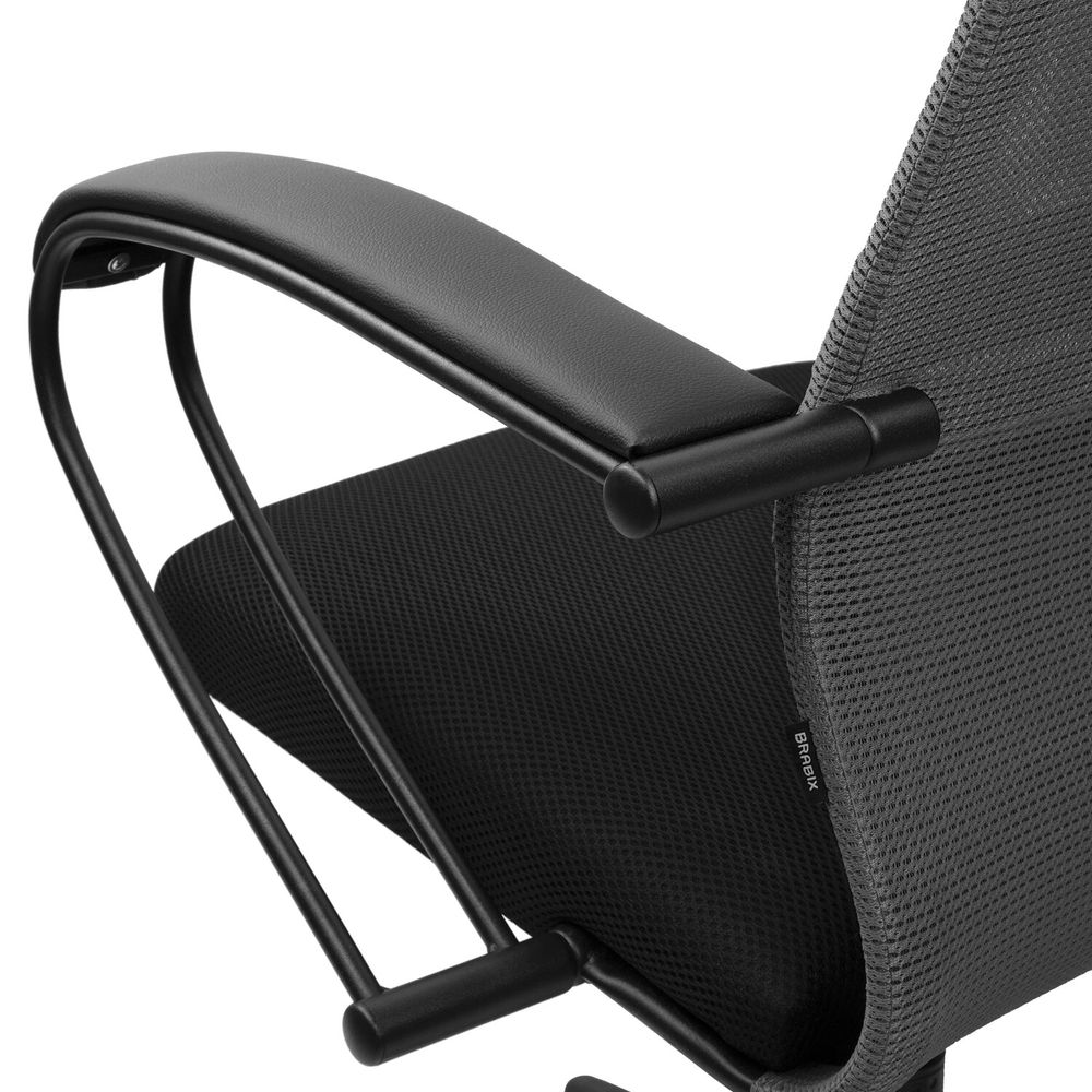 Кресло BRABIX PREMIUM "Ultimate EX-800" пластик, плотная двойная сетка Х2, черное/серое