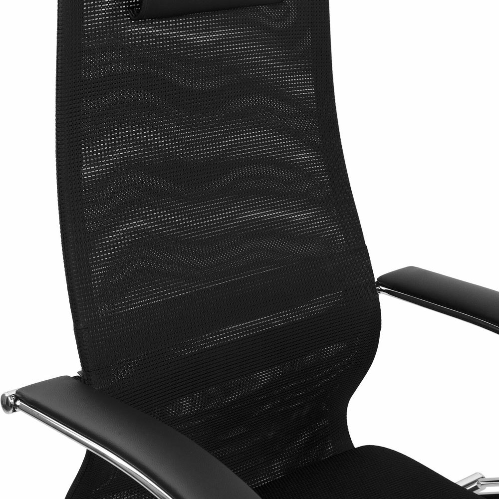 Кресло BRABIX PREMIUM "Ultimate EX-800" хром, плотная двойная сетка Х2, черное