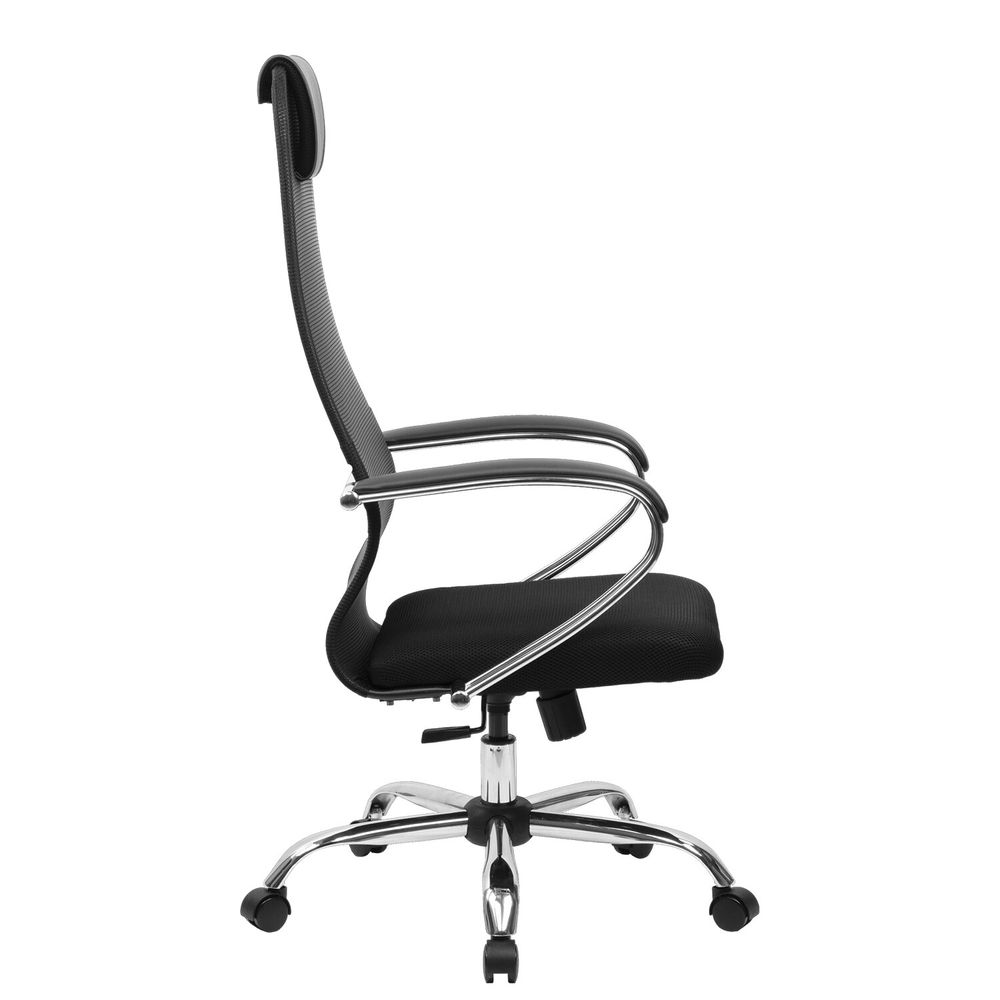 Кресло BRABIX PREMIUM "Ultimate EX-800" хром, плотная двойная сетка Х2, черное