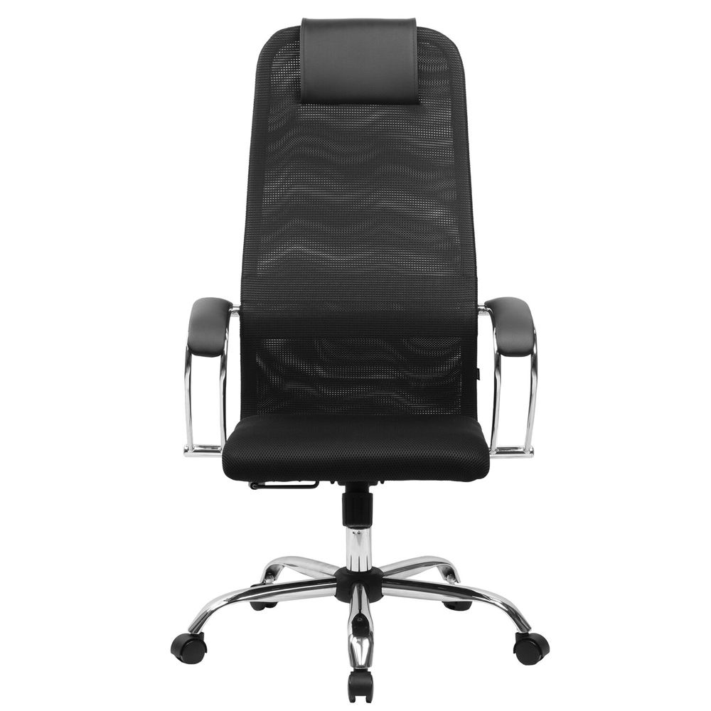 Кресло BRABIX PREMIUM "Ultimate EX-800" хром, плотная двойная сетка Х2, черное