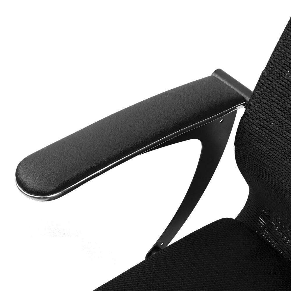 Кресло BRABIX PREMIUM "Ultimate EX-801" хром, плотная двойная сетка Х2, черное