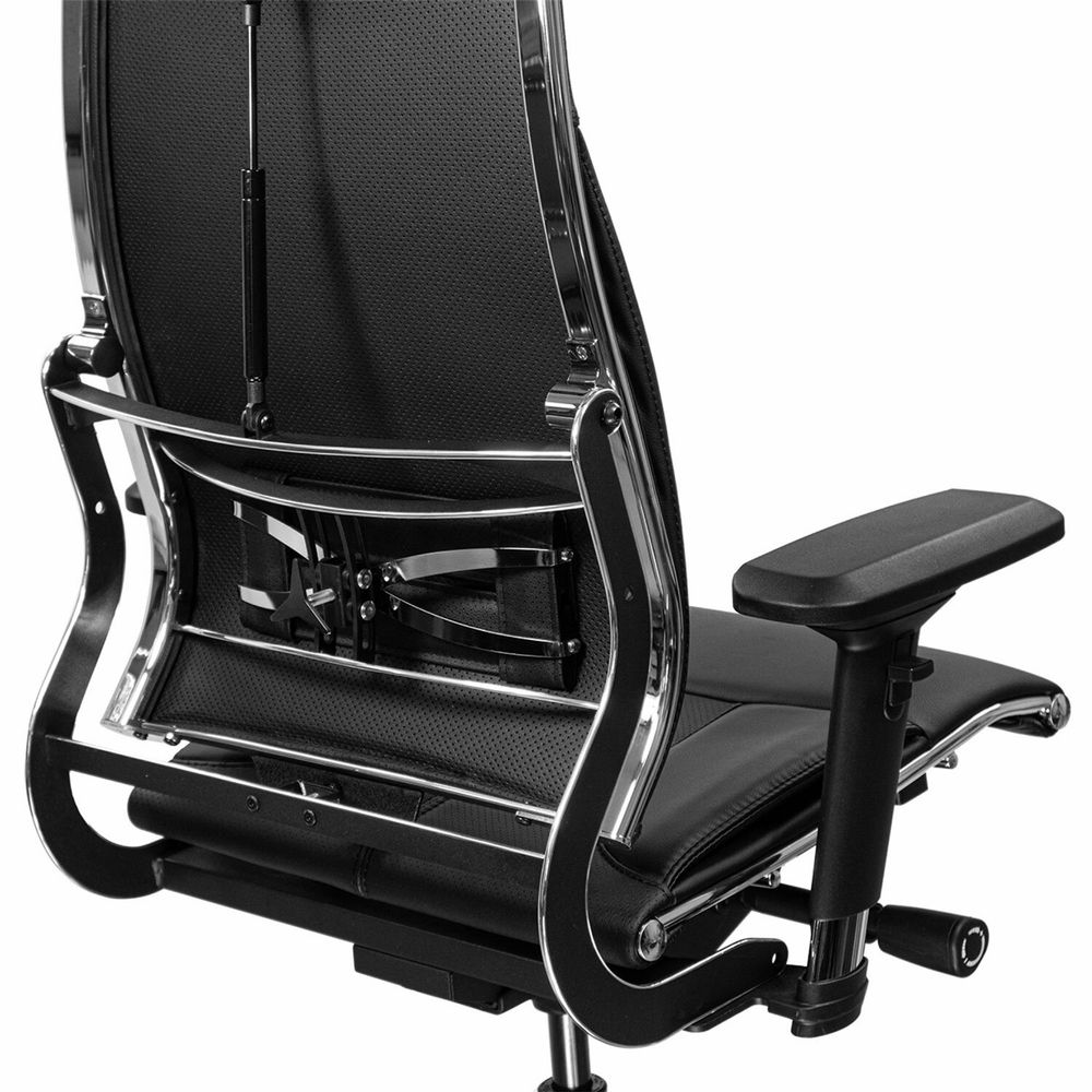 Кресло МЕТТА "YOGA" Y 2DM B2-10D, 2D-спинка, 3D-подголовник, 4D-подлокотники, экокожа, черное