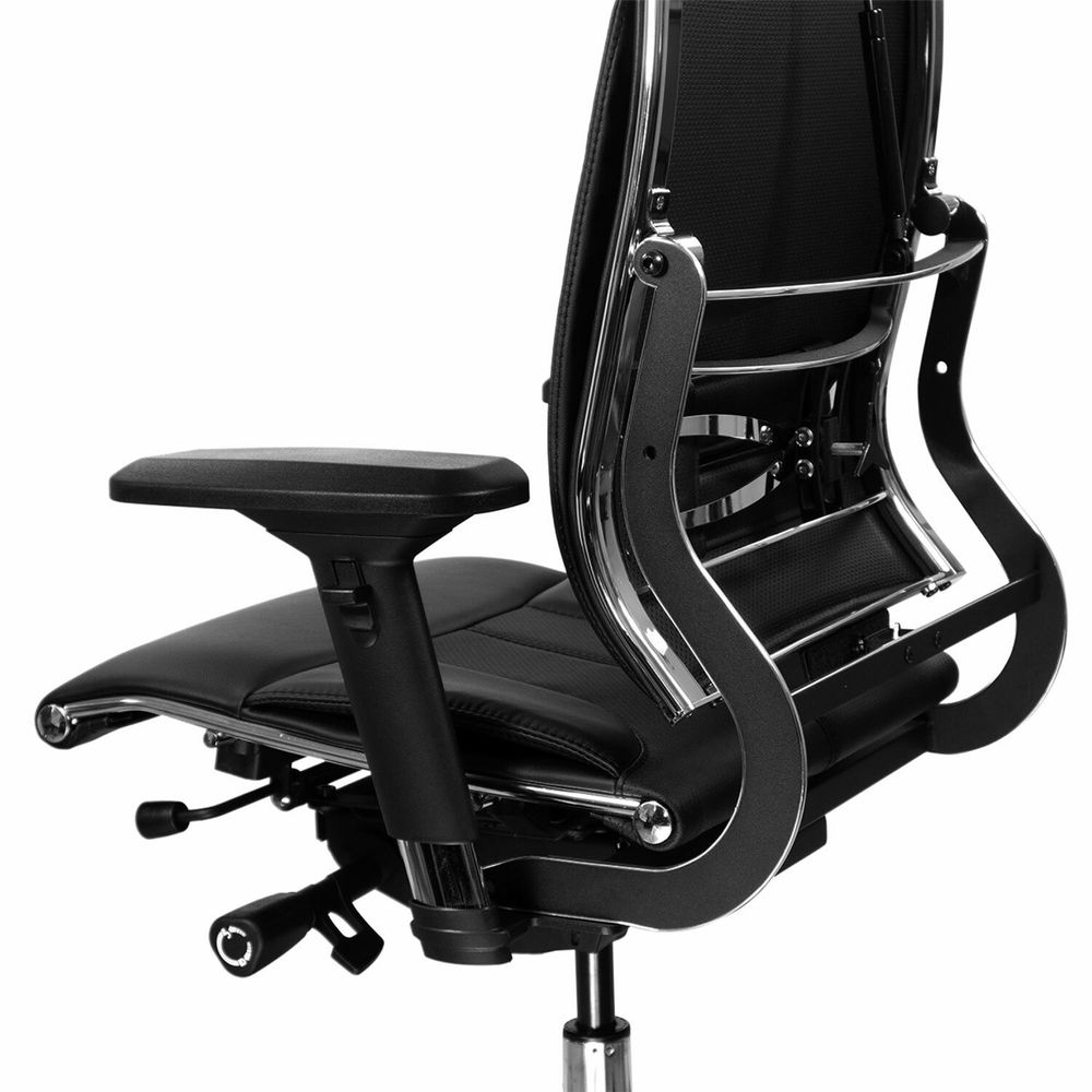 Кресло МЕТТА "YOGA" Y 2DM B2-10D, 2D-спинка, 3D-подголовник, 4D-подлокотники, экокожа, черное