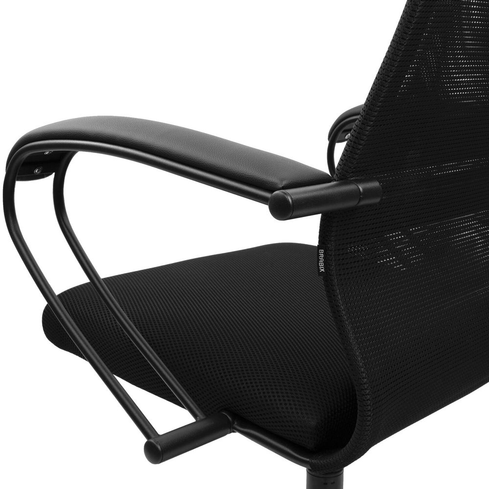 Кресло офисное BRABIX PREMIUM "Ultimate EX-800" пластик, плотная двойная сетка Х2, черное