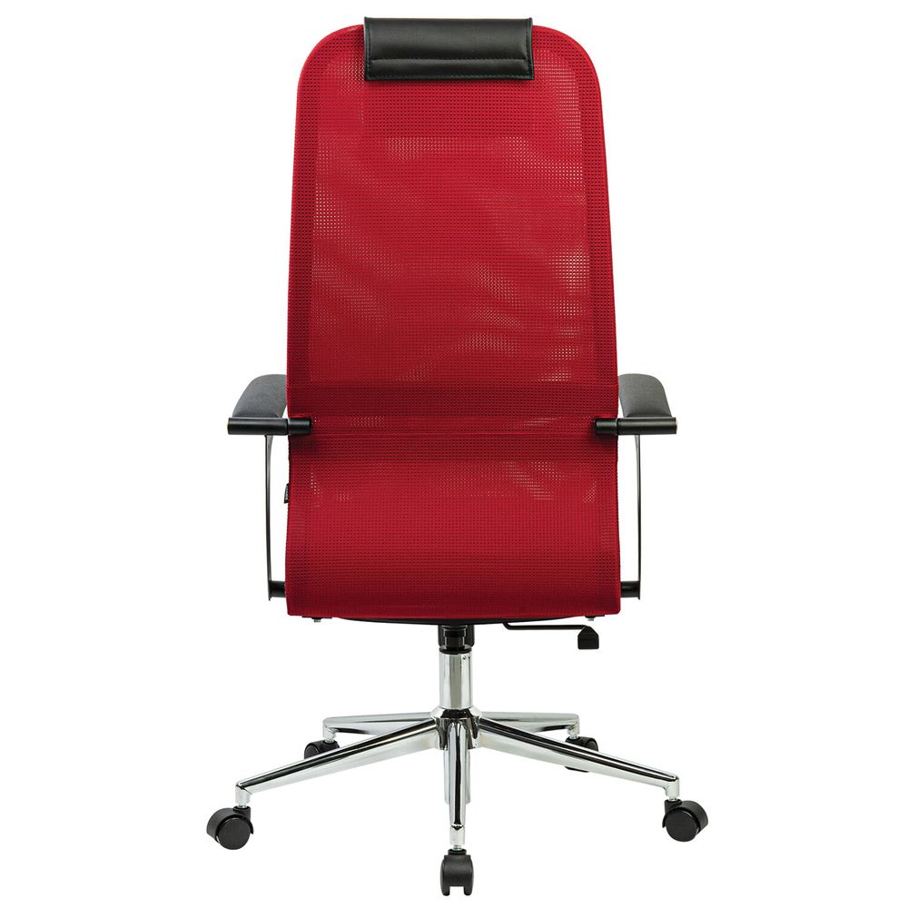 Кресло офисное BRABIX PREMIUM "Ultimate EX-801" хром, плотная двойная сетка Х2, черное/красное