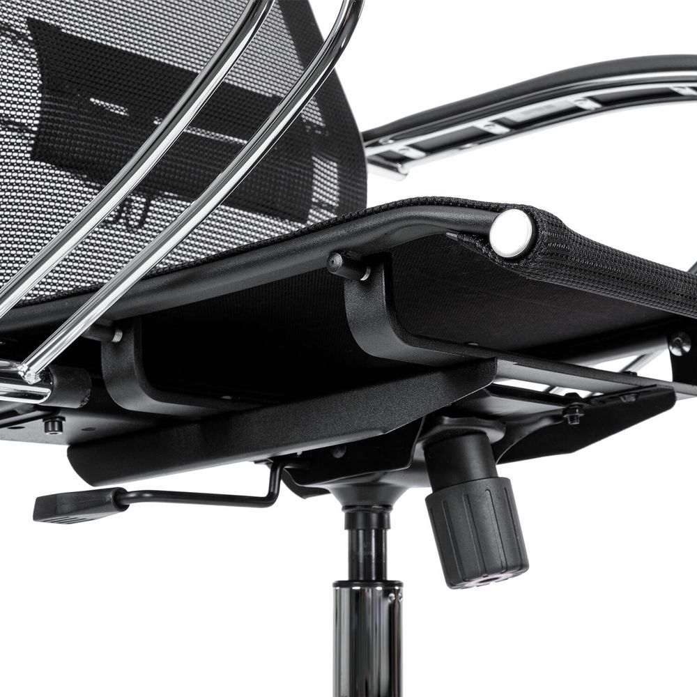 Кресло офисное МЕТТА "К-12", хром, ткань-сетка, сиденье и спинка регулируемые