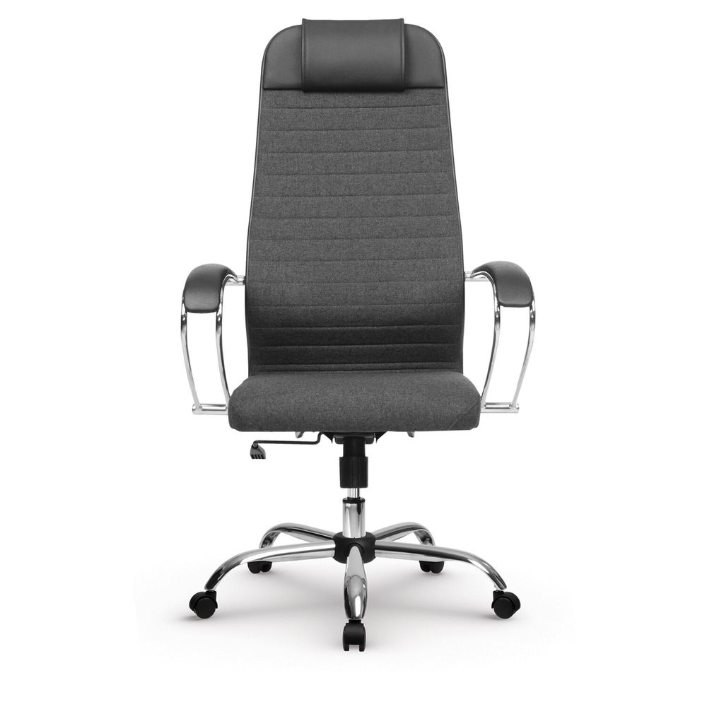 Кресло офисное МЕТТА "К-27" хром, ткань, сиденье и спинка мягки