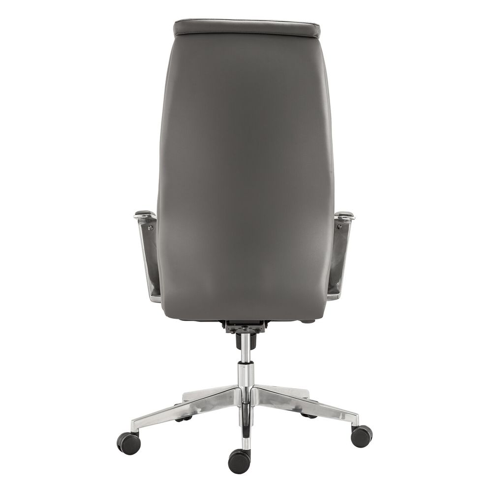 Кресло офисное BRABIX PREMIUM "Jazz EX-757", синхромеханизм, алюминий, экокожа, серое