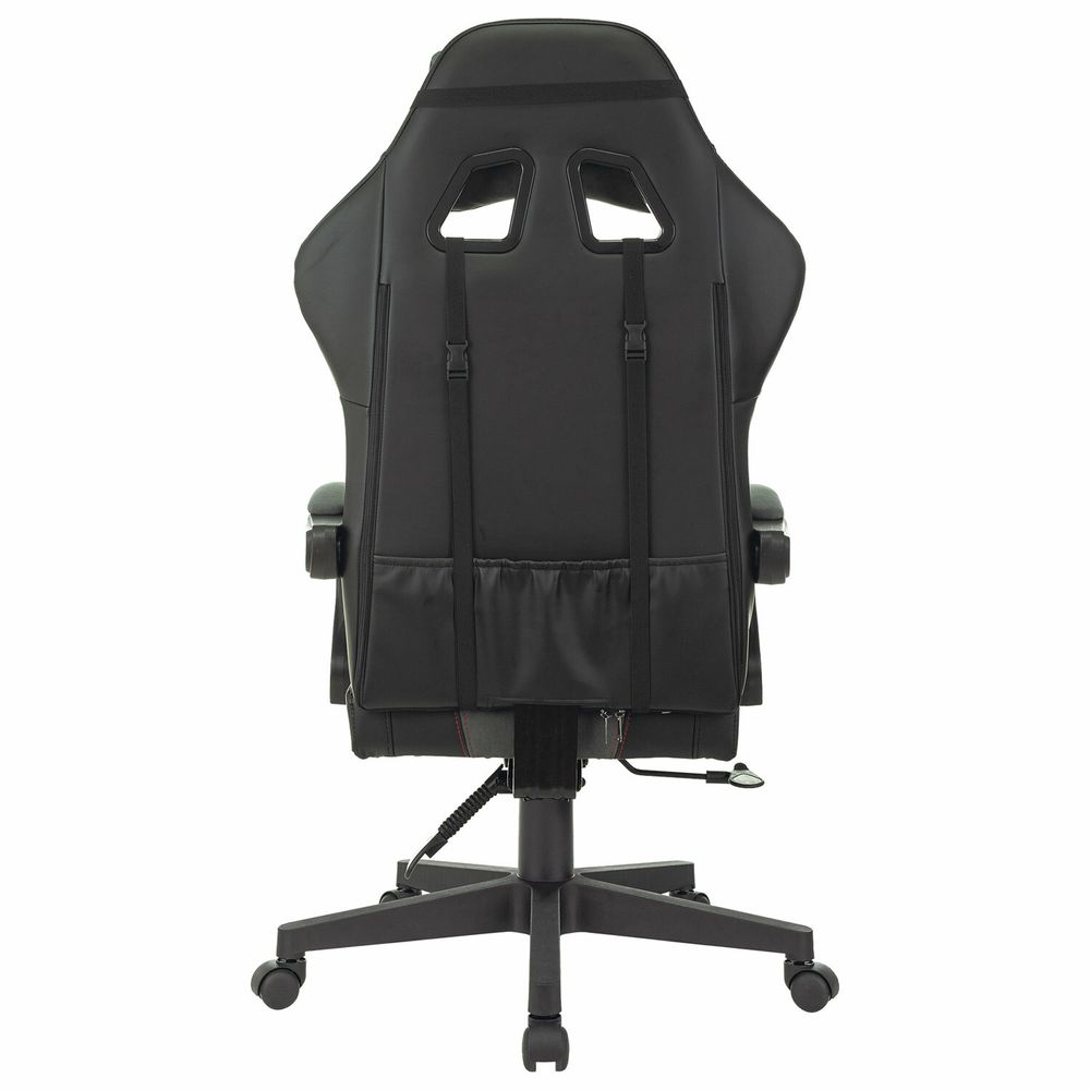 Кресло компьютерное BRABIX "Striker GM-121", синхромеханизм, 2 подушки, экокожа/велюр, черное/серое