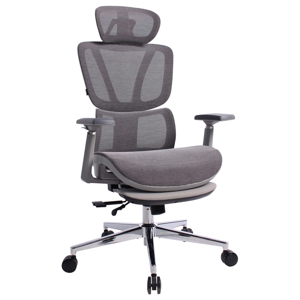 Кресло BRABIX PREMIUM "Evolution ER-700", подножка, слайдер, синхромеханизм, сетка, серое