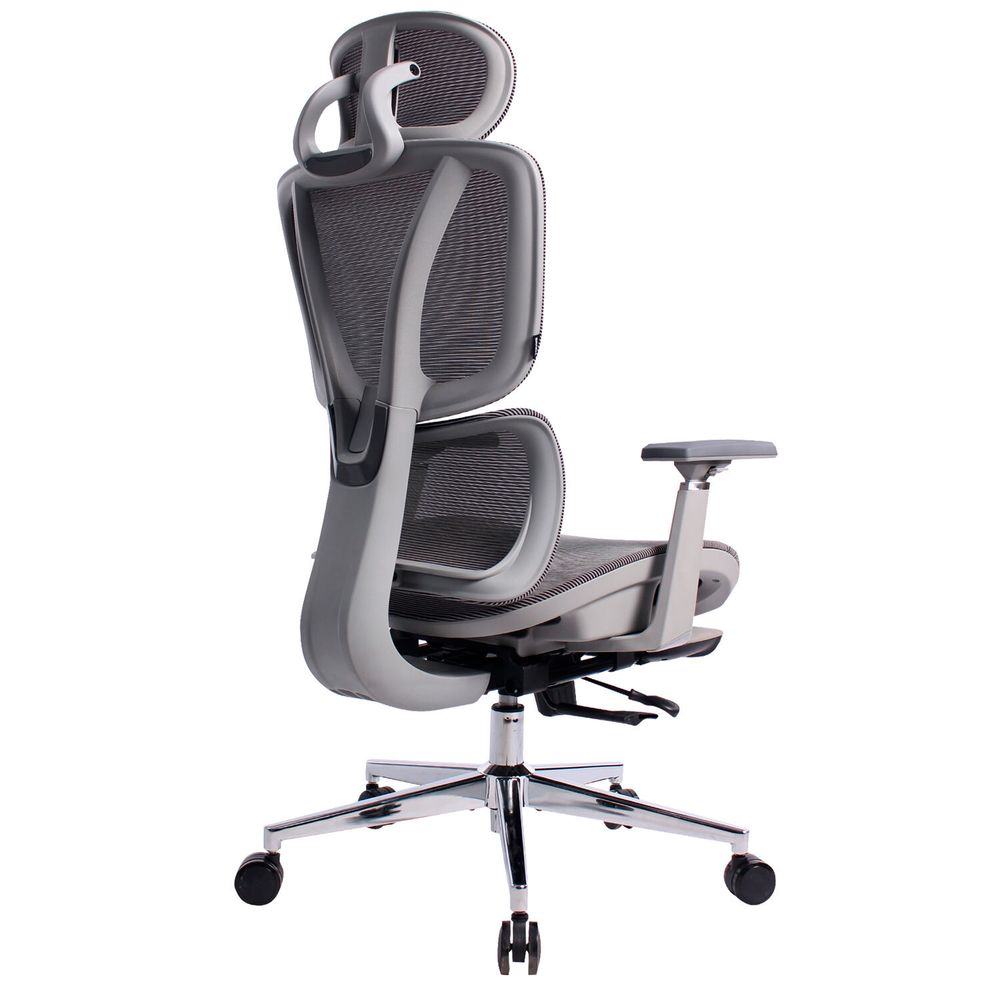 Кресло BRABIX PREMIUM "Evolution ER-700", подножка, слайдер, синхромеханизм, сетка, серое