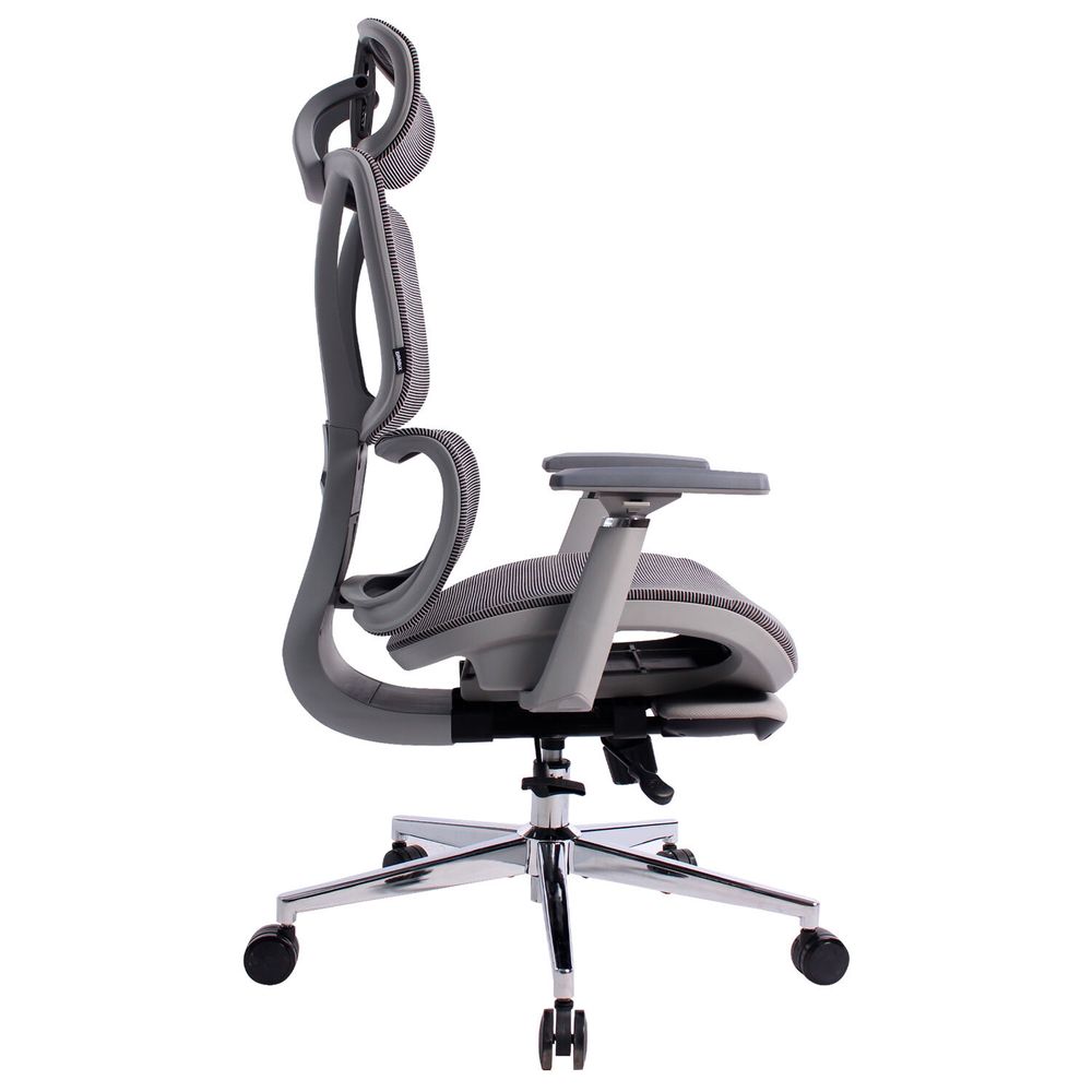 Кресло BRABIX PREMIUM "Evolution ER-700", подножка, слайдер, синхромеханизм, сетка, серое