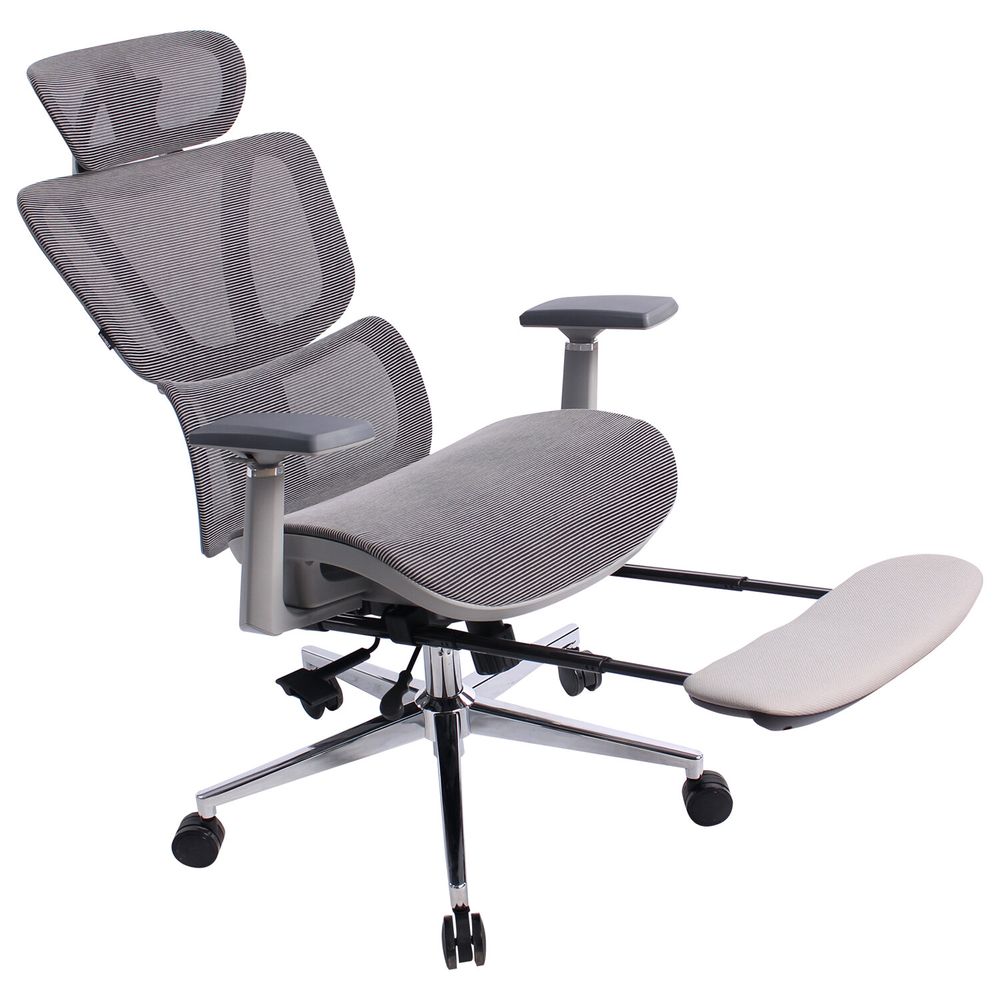 Кресло BRABIX PREMIUM "Evolution ER-700", подножка, слайдер, синхромеханизм, сетка, серое