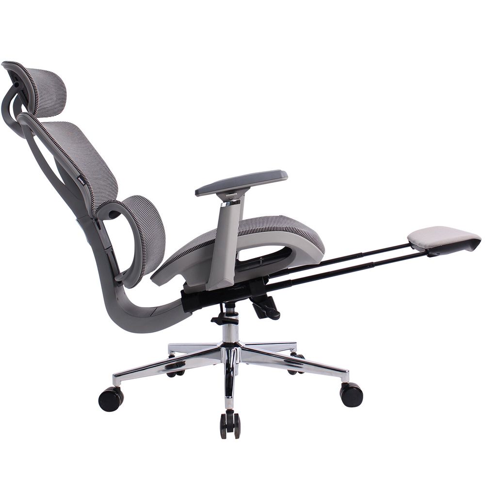 Кресло BRABIX PREMIUM "Evolution ER-700", подножка, слайдер, синхромеханизм, сетка, серое