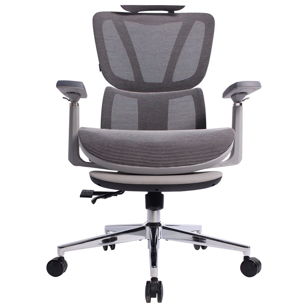 Кресло BRABIX PREMIUM "Evolution ER-700", подножка, слайдер, синхромеханизм, сетка, серое