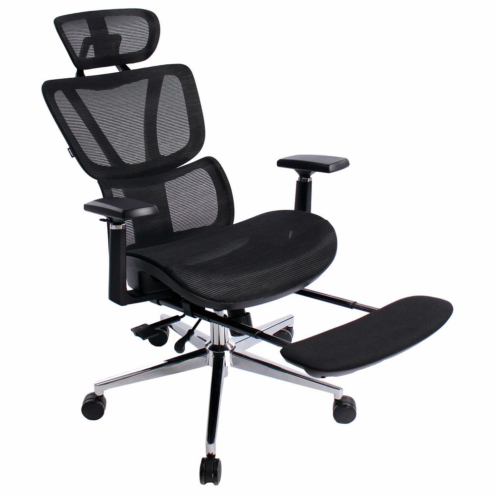 Кресло BRABIX PREMIUM "Evolution ER-700", подножка, слайдер, синхромеханизм, сетка, черное