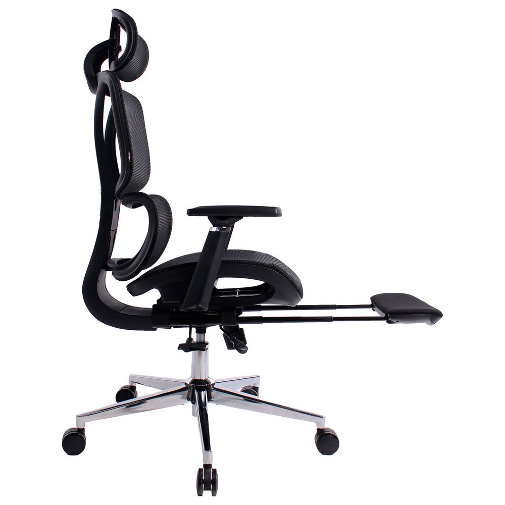 Кресло BRABIX PREMIUM "Evolution ER-700", подножка, слайдер, синхромеханизм, сетка, черное