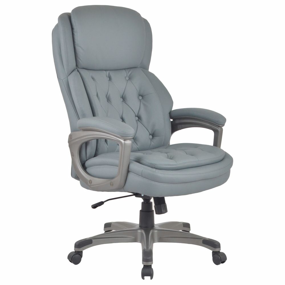 Кресло BRABIX PREMIUM "Regal EX-557", НАГРУЗКА до 150 кг, пружинный блок, экокожа, серое