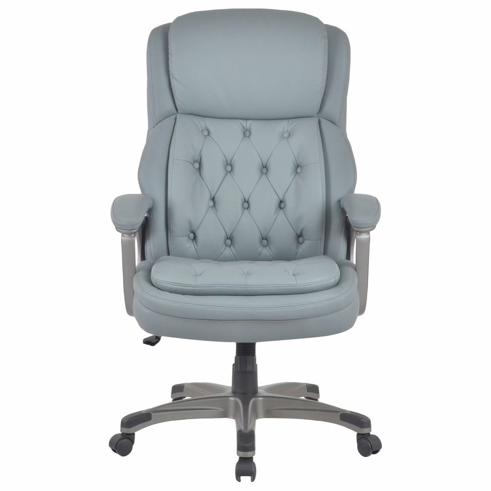 Кресло BRABIX PREMIUM "Regal EX-557", НАГРУЗКА до 150 кг, пружинный блок, экокожа, серое