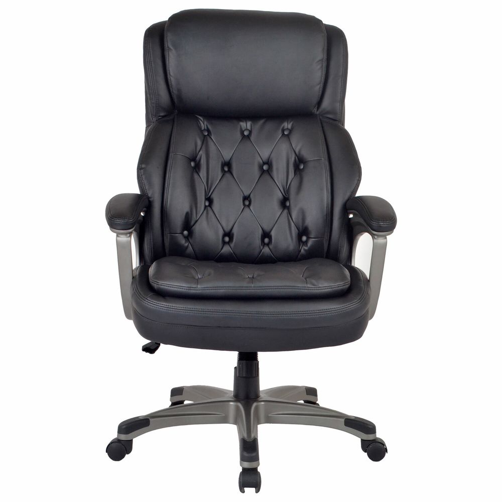 Кресло BRABIX PREMIUM "Regal EX-557", НАГРУЗКА до 150 кг, пружинный блок, экокожа, черный