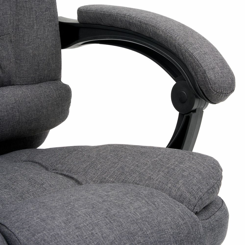 Кресло офисное CROMEX "Chill MS-005", с функцией вибромассажа, подножка, ткань, серое