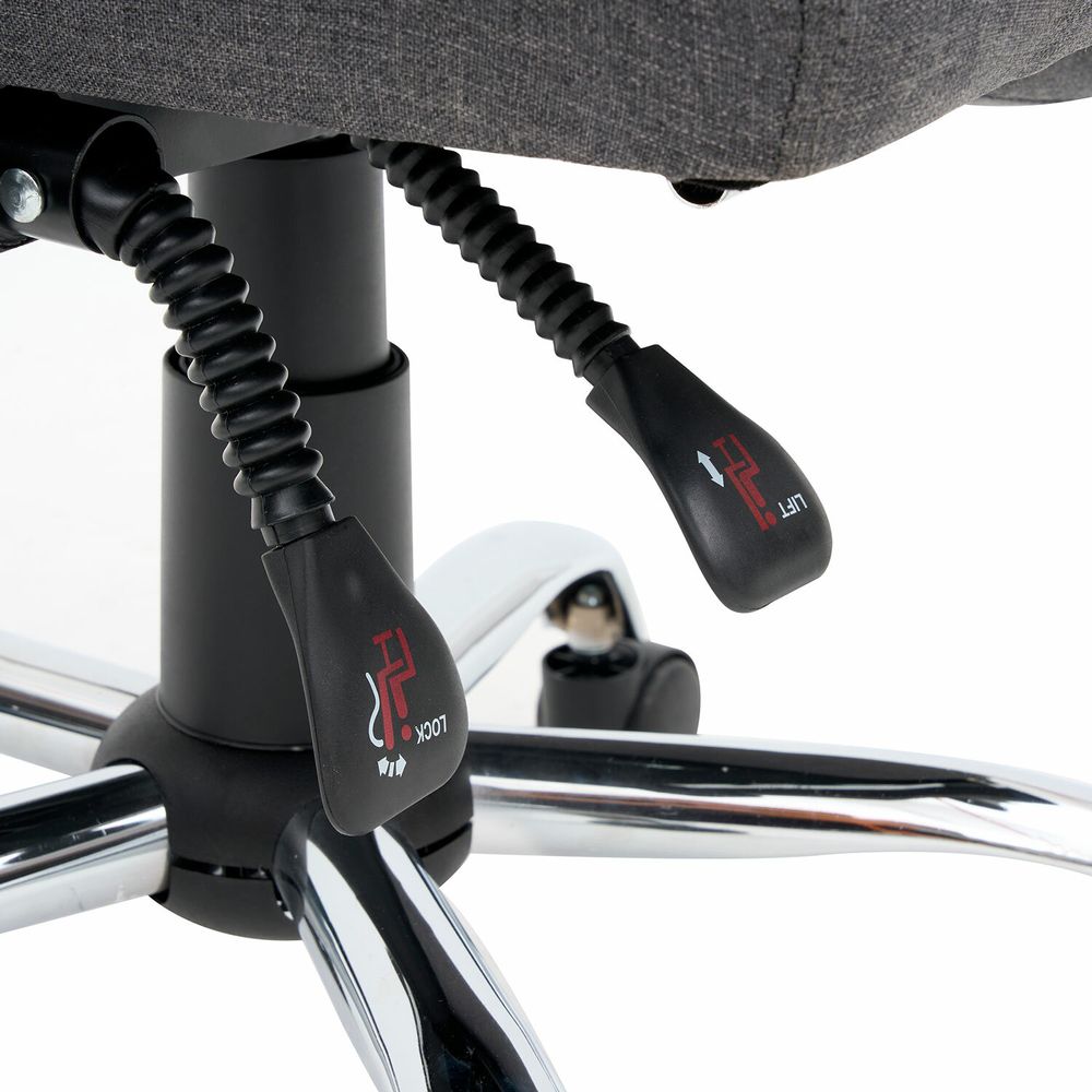 Кресло офисное CROMEX "Chill MS-005", с функцией вибромассажа, подножка, ткань, серое