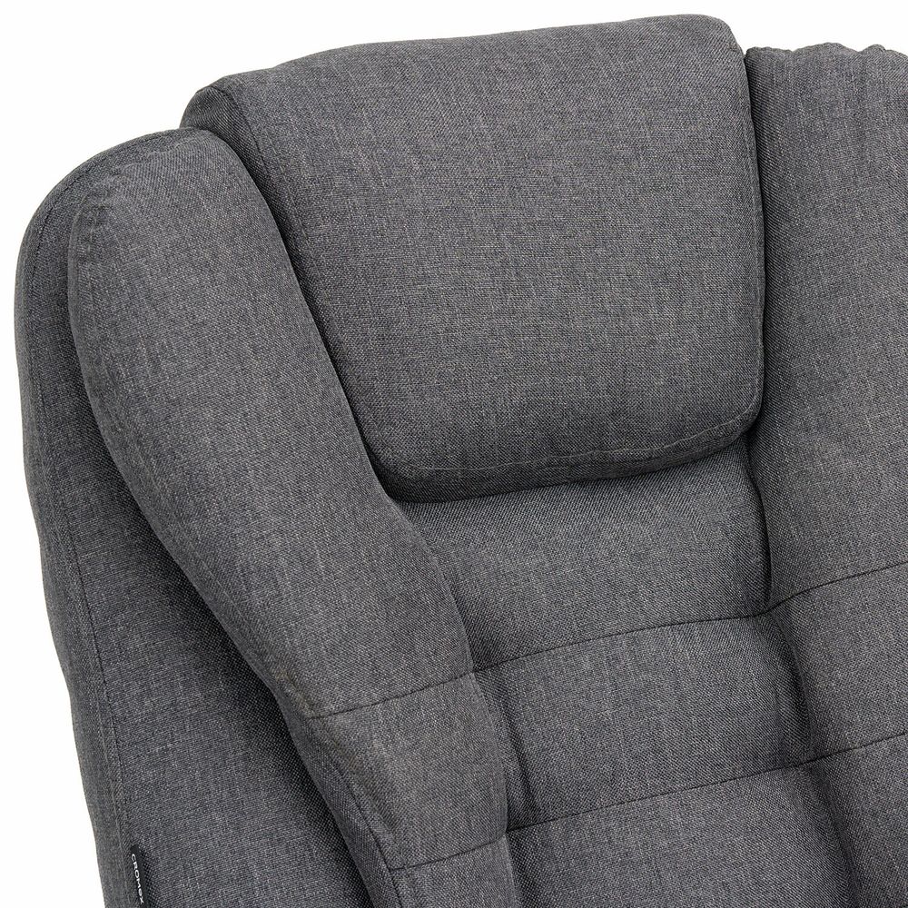 Кресло офисное CROMEX "Chill MS-005", с функцией вибромассажа, подножка, ткань, серое