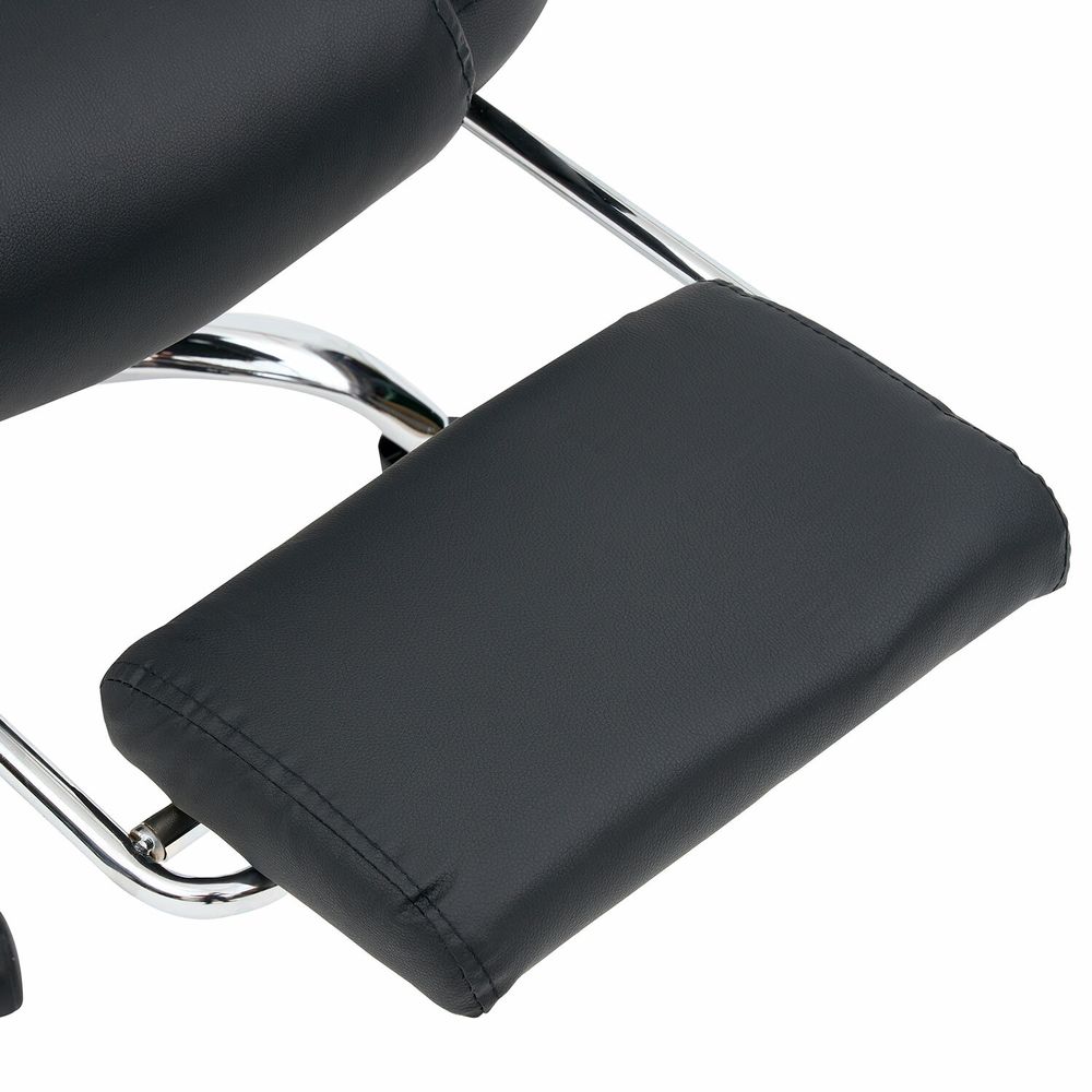 Кресло офисное CROMEX "Chill MS-005", с функцией вибромассажа, подножка, экокожа, черное