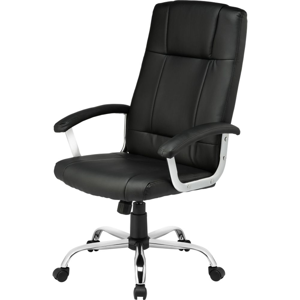 Кресло EChair-524 TPU (искусственная кожа черная, хром)