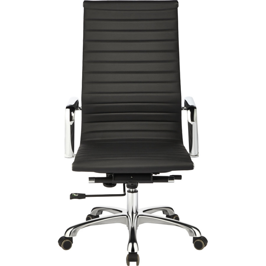 Кресло EChair-705 TPU, экокожа черная, хром